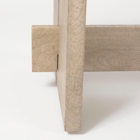 Mercana Aida 18H Light Gray Wood Dining Bench