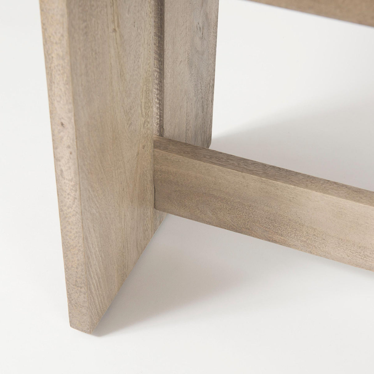 Mercana Aida 18H Light Gray Wood Dining Bench