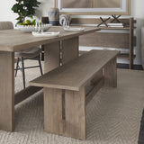 Mercana Aida 18H Light Gray Wood Dining Bench