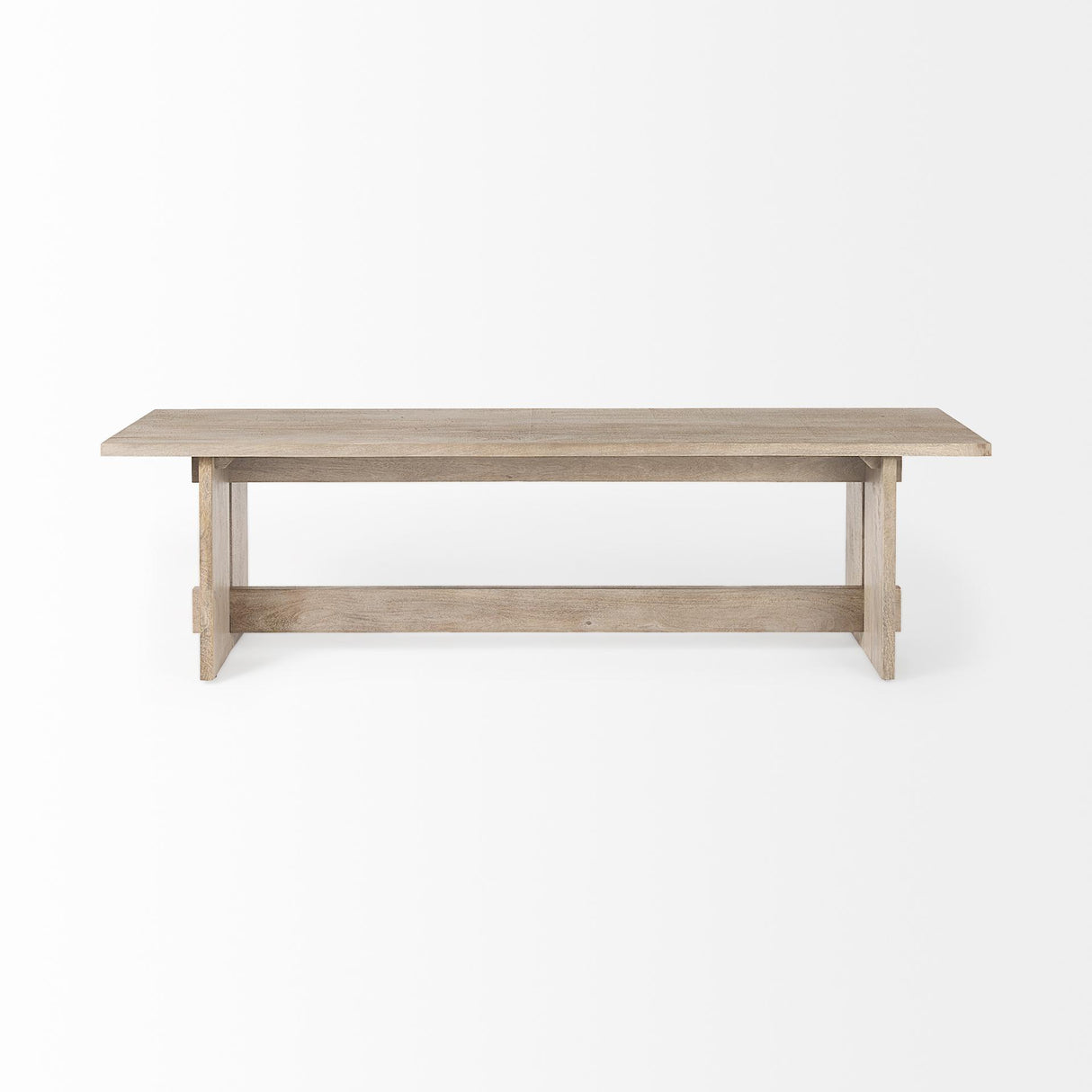 Mercana Aida 18H Light Gray Wood Dining Bench