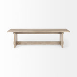 Mercana Aida 18H Light Gray Wood Dining Bench