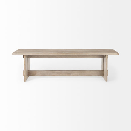 Mercana Aida 18H Light Gray Wood Dining Bench