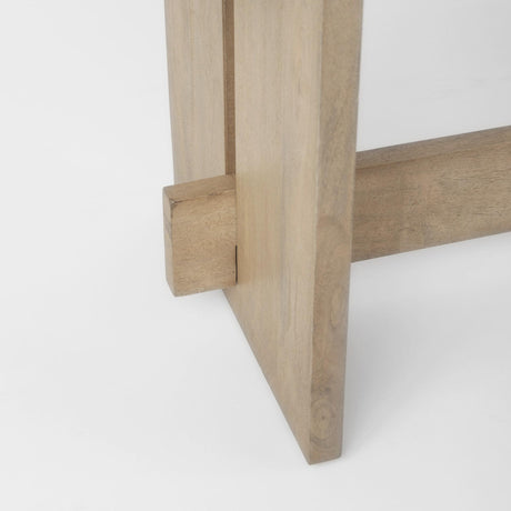 Mercana Aida 18H Light Brown Wood Dining Bench