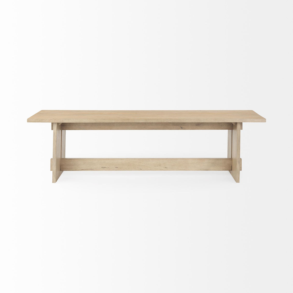 Mercana Aida 18H Light Brown Wood Dining Bench