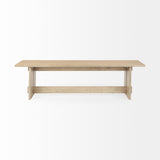 Mercana Aida 18H Light Brown Wood Dining Bench