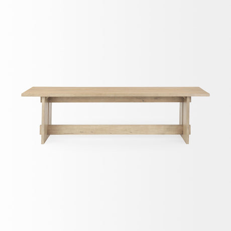 Mercana Aida 18H Light Brown Wood Dining Bench