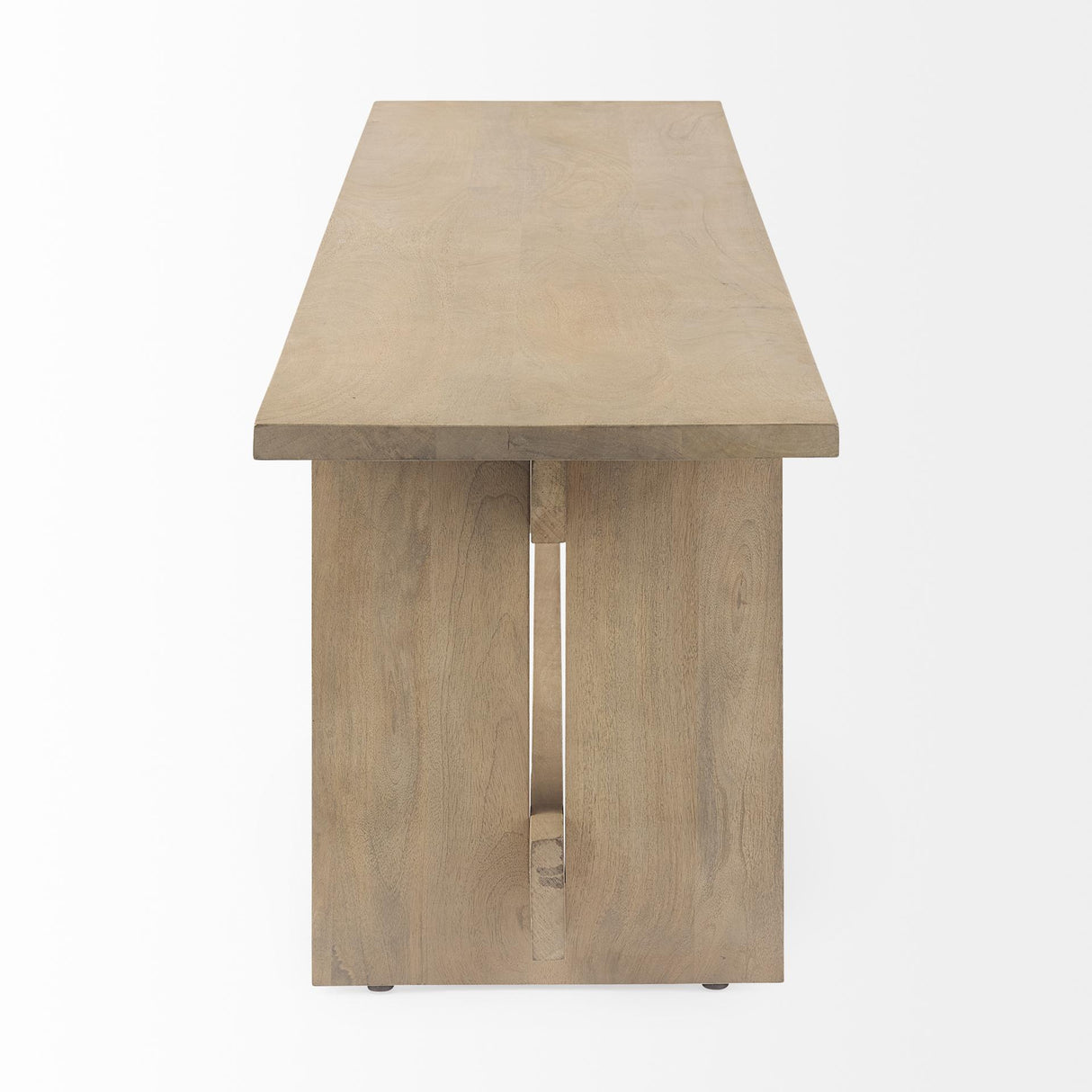 Mercana Aida 18H Light Brown Wood Dining Bench