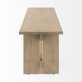 Mercana Aida 18H Light Brown Wood Dining Bench
