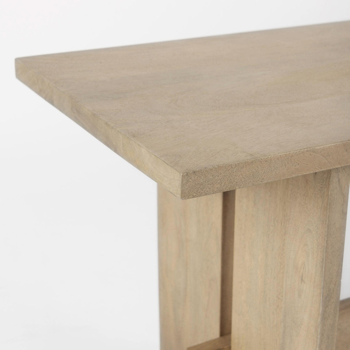 Mercana Aida 18H Light Brown Wood Dining Bench