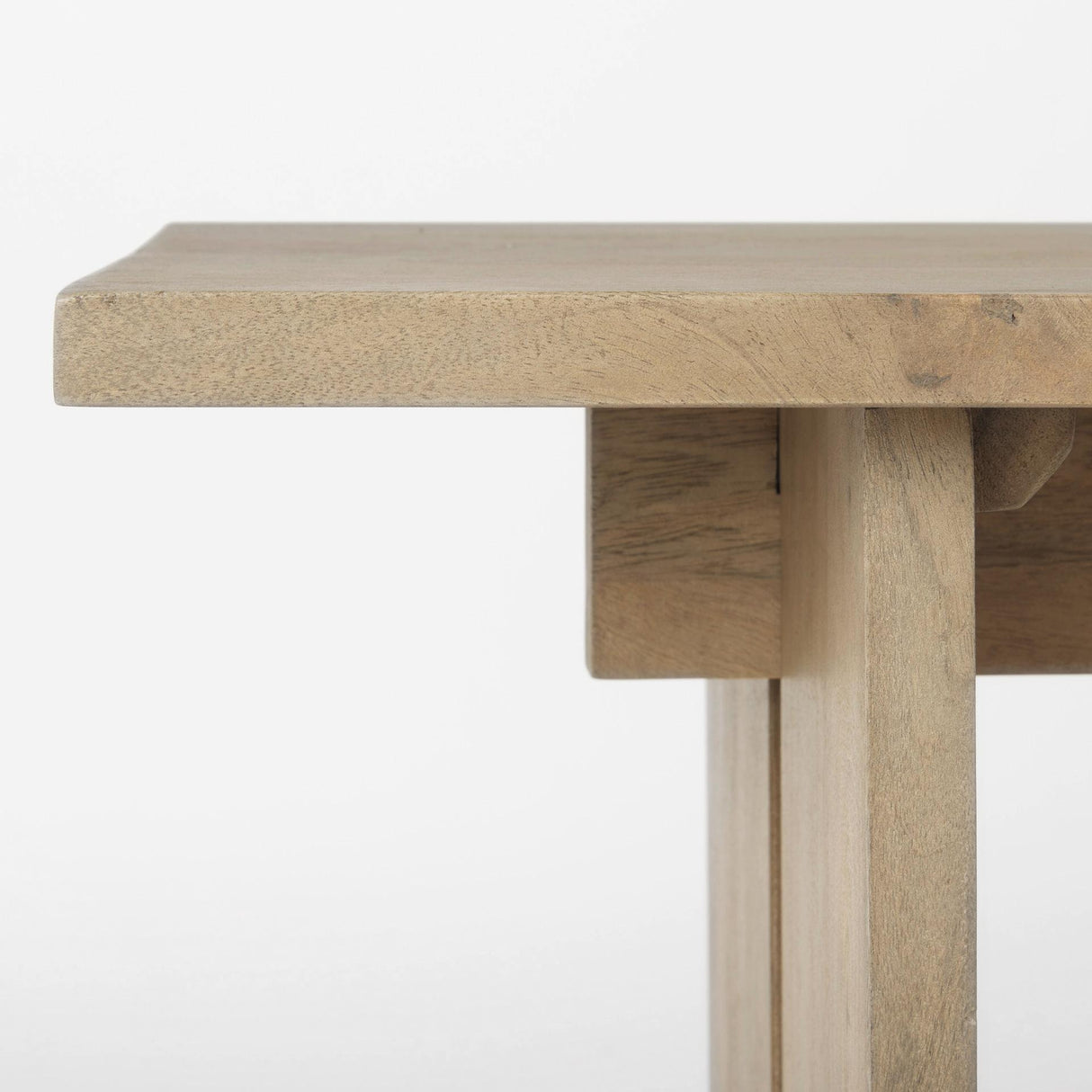 Mercana Aida 18H Light Brown Wood Dining Bench