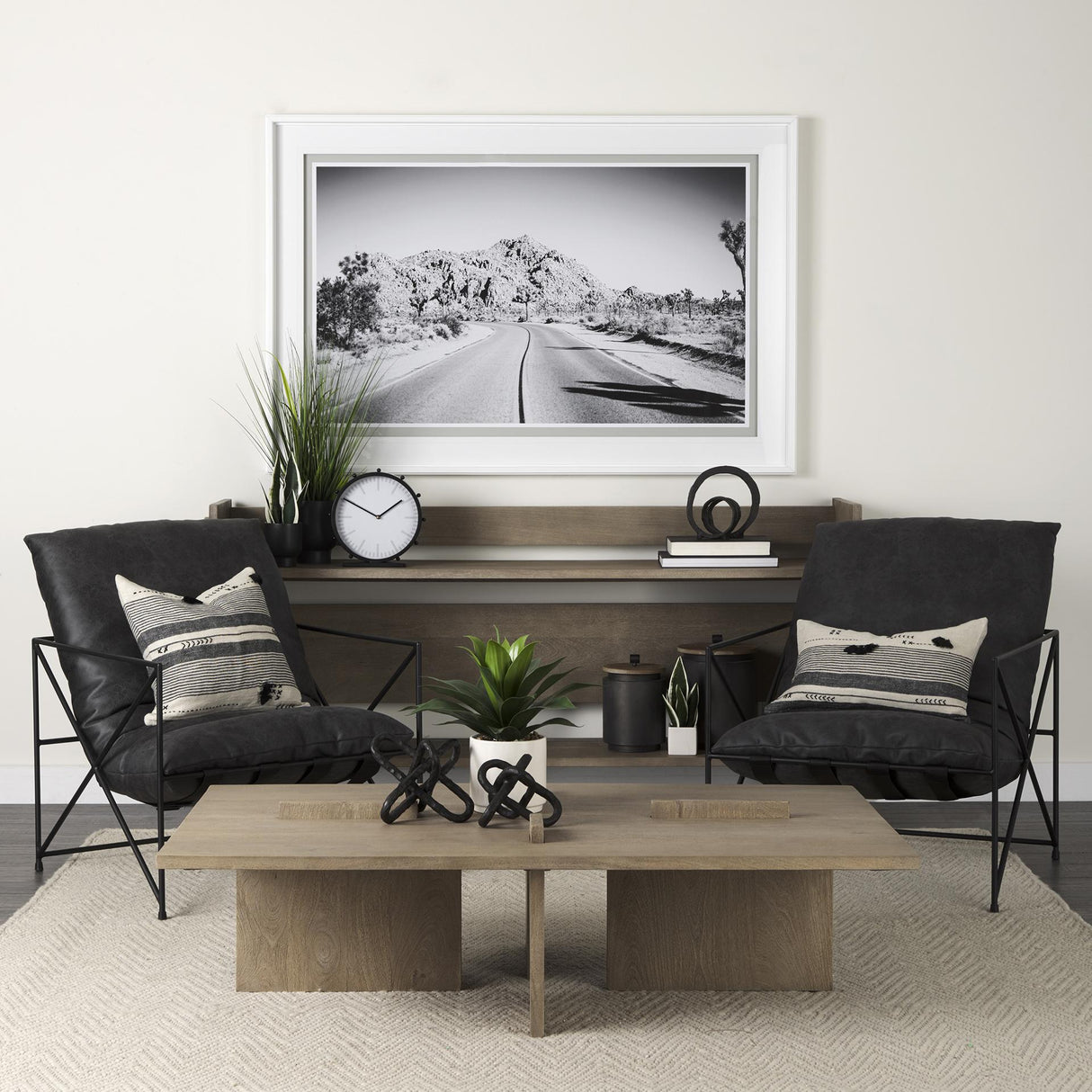 Mercana Aida Light Gray Wood Console Table