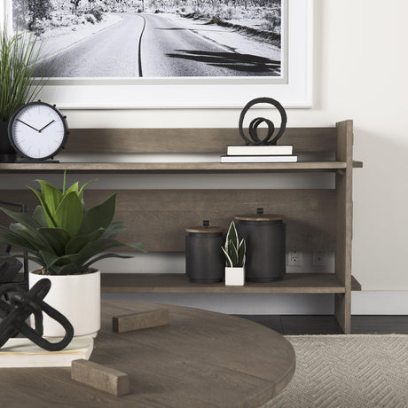 Mercana Aida Light Gray Wood Console Table