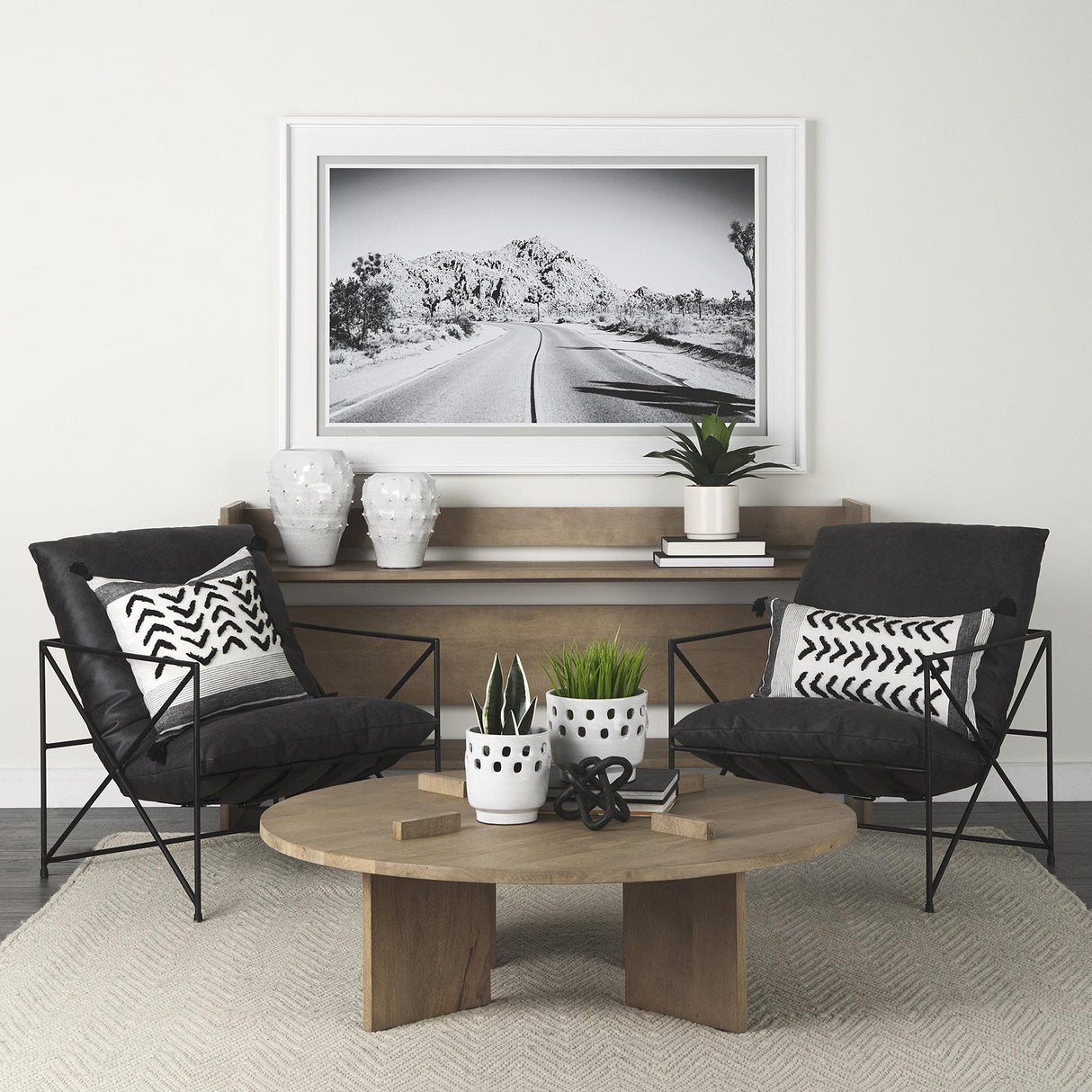 Mercana Aida Light Brown Wood Console Table