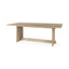 Mercana Aida 84L Light Brown Wood Dining Table