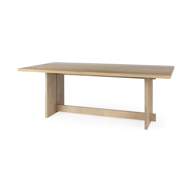 Mercana Aida 84L Light Brown Wood Dining Table