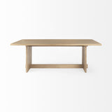 Mercana Aida 84L Light Brown Wood Dining Table