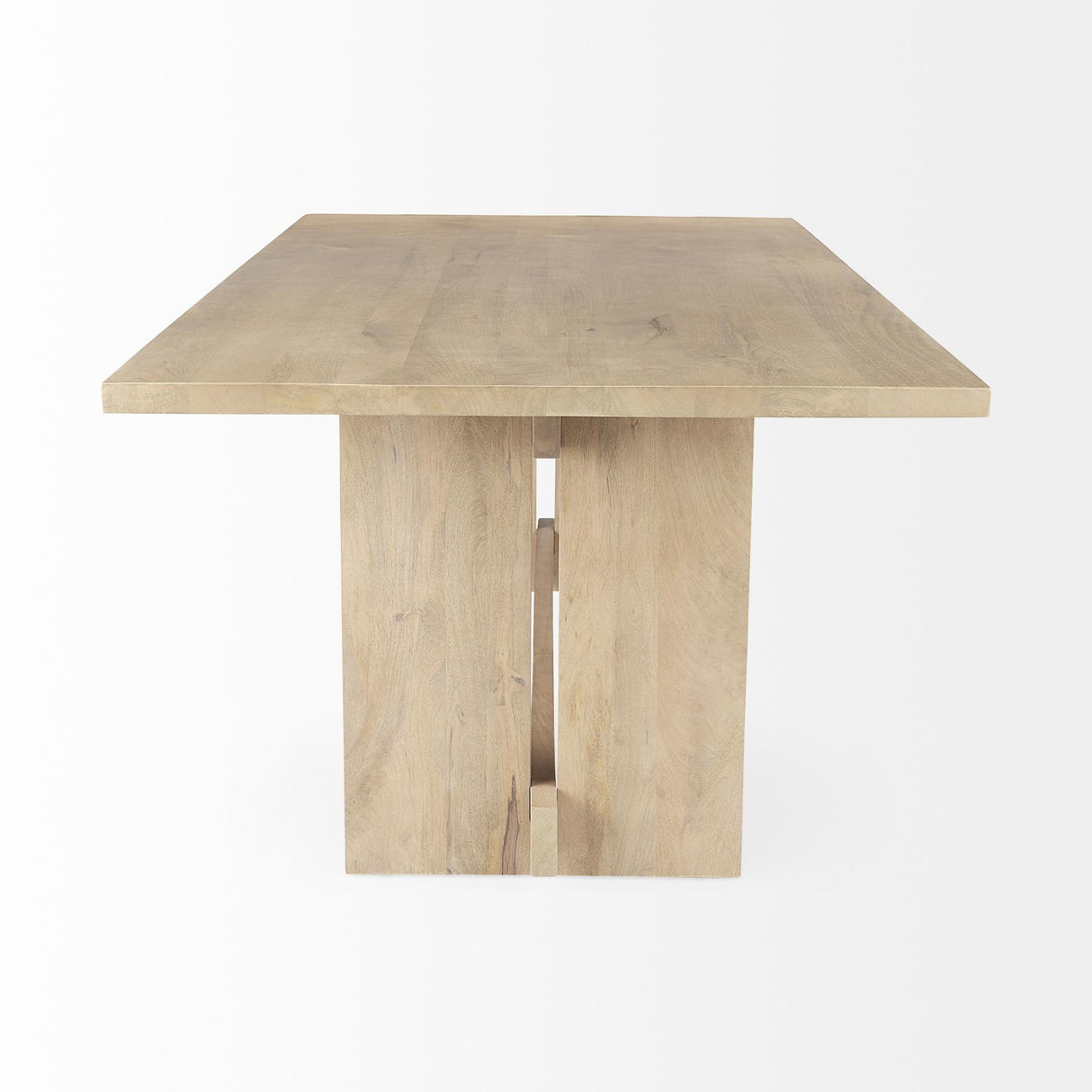 Mercana Aida 84L Light Brown Wood Dining Table