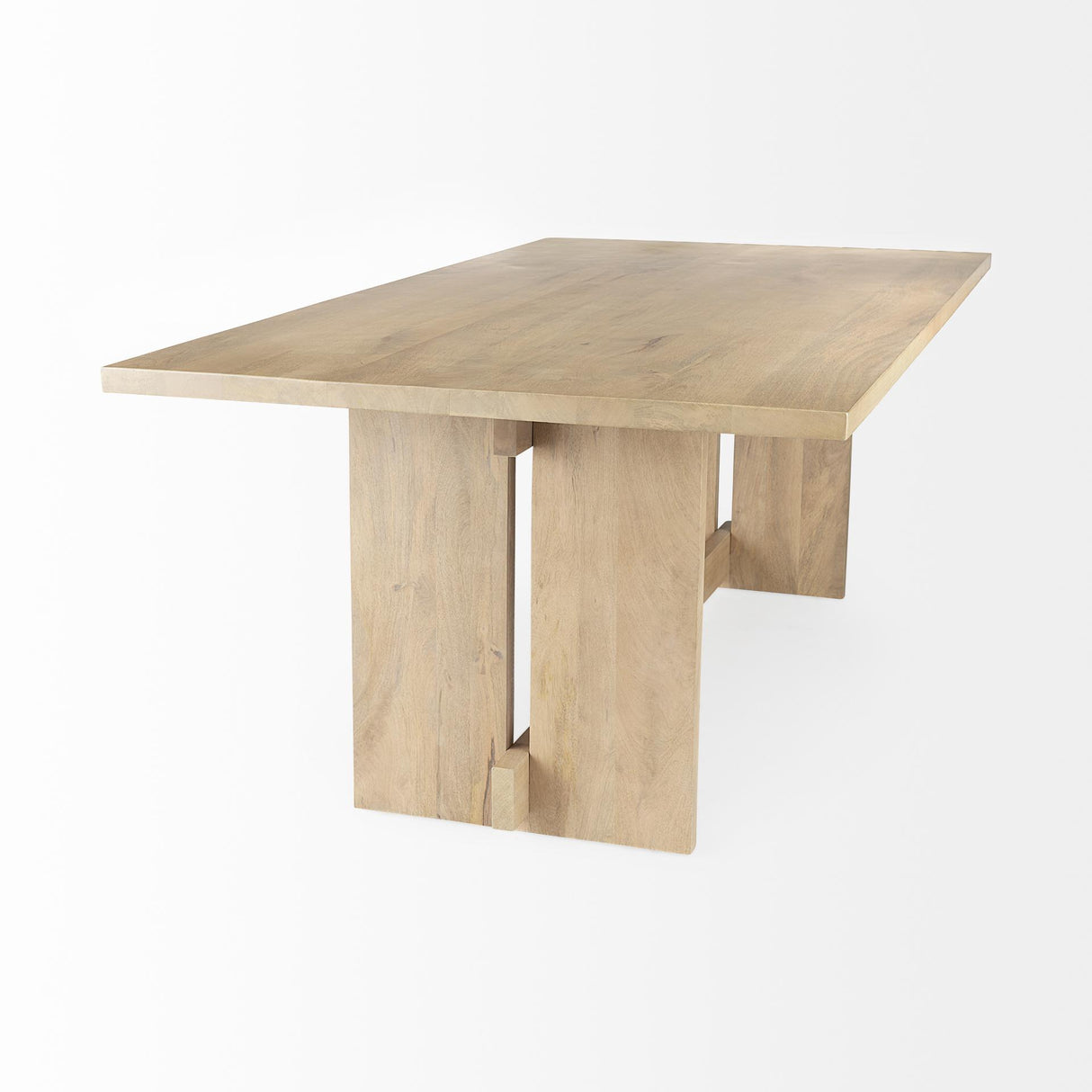 Mercana Aida 84L Light Brown Wood Dining Table