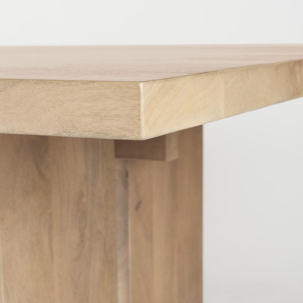 Mercana Aida 84L Light Brown Wood Dining Table