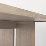Mercana Aida 84L Light Gray Wood Dining Table