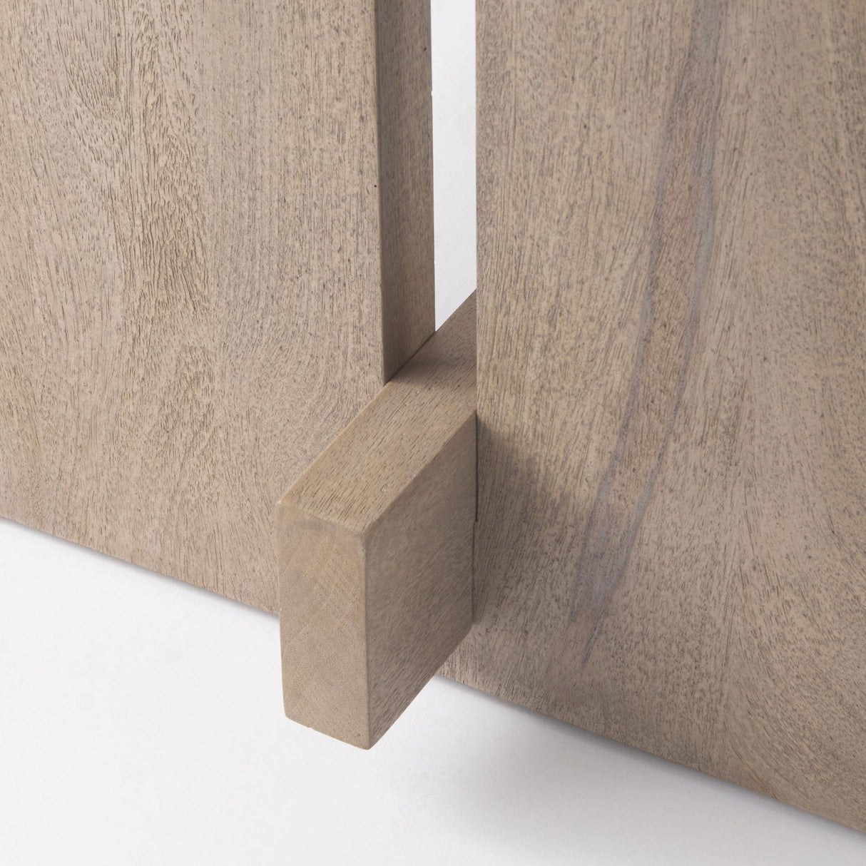 Mercana Aida 84L Light Gray Wood Dining Table