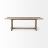 Mercana Aida 84L Light Gray Wood Dining Table