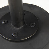 Mercana Maxwell 20" Round Dark Brown Wood w/ Black Metal Pedestal Side Table