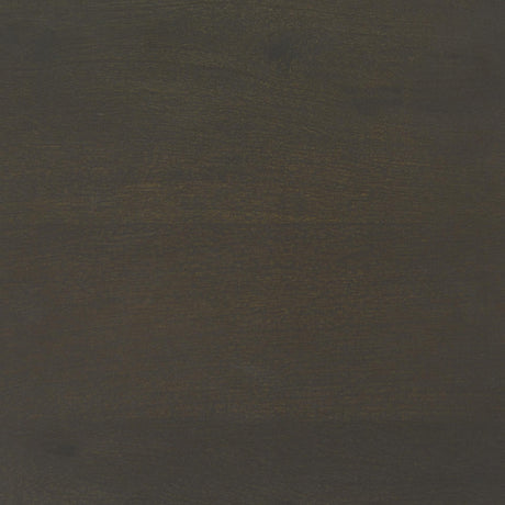 Mercana Arelius 36L x 18W x 63H Black-Brown Wood W/ Black Metal Base Display Cabinet