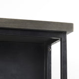 Mercana Dimitra 62.0L x 32.0W x 36.0H Dark Iron W/Glass Doors Kitchen Island