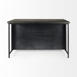 Mercana Dimitra 62.0L x 32.0W x 36.0H Dark Iron W/Glass Doors Kitchen Island