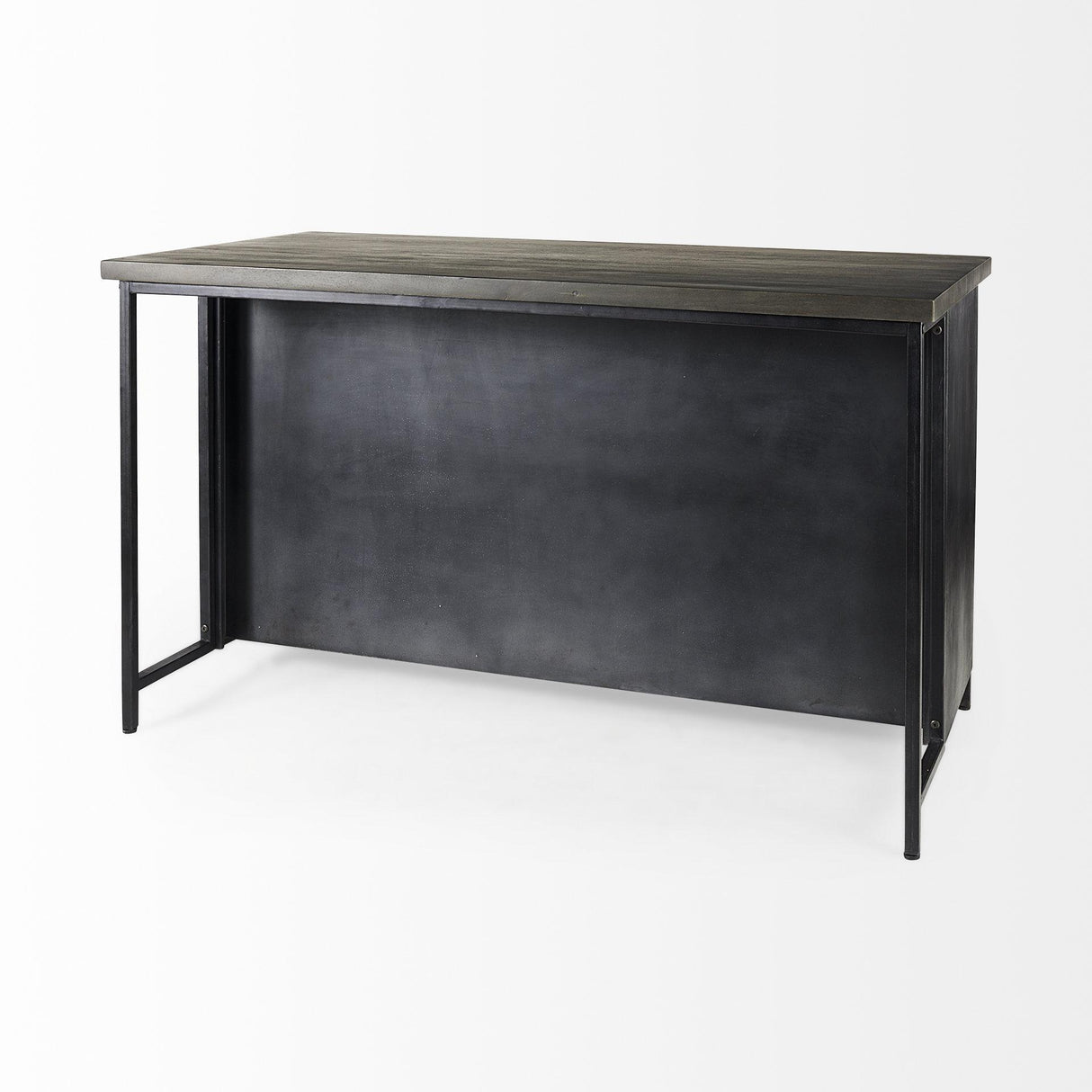 Mercana Dimitra 62.0L x 32.0W x 36.0H Dark Iron W/Glass Doors Kitchen Island