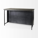 Mercana Dimitra 62.0L x 32.0W x 36.0H Dark Iron W/Glass Doors Kitchen Island