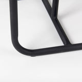 Mercana Kyra 12.0L x 20.0W x 23.0H White Marble Top W/Black Iron Frame C-Shaped End and Side Table