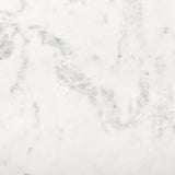 Mercana Austen 36L x 36W x 14.5H Round White Marble Top W/ Black Metal Frame Coffee Table