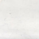 Mercana Austen 20L x 20W x 22H Round White Marble Top W/ Black Metal Frame Side Table