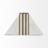 Mercana Sophia 8.0"L x 6.0"W x 7.0"H Marble Set Of Two Bookends