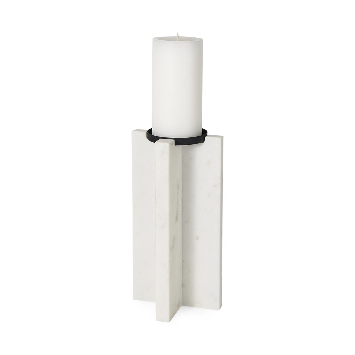 Mercana Sophia 5.5"L x 3.5"W x 10.5"H Marble Candle Holder Large