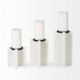 Mercana Sophia 5.5"L x 3.5"W x 10.5"H Marble Candle Holder Large