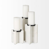 Mercana Sophia 5.5"L x 3.5"W x 10.5"H Marble Candle Holder Large