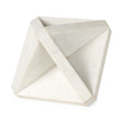 Mercana Sophia 5.5 L x 5.5 W x 8.5 H White Marble Decor Stand