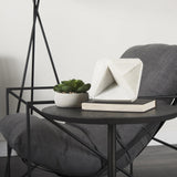 Mercana Sophia 5.5 L x 5.5 W x 8.5 H White Marble Decor Stand