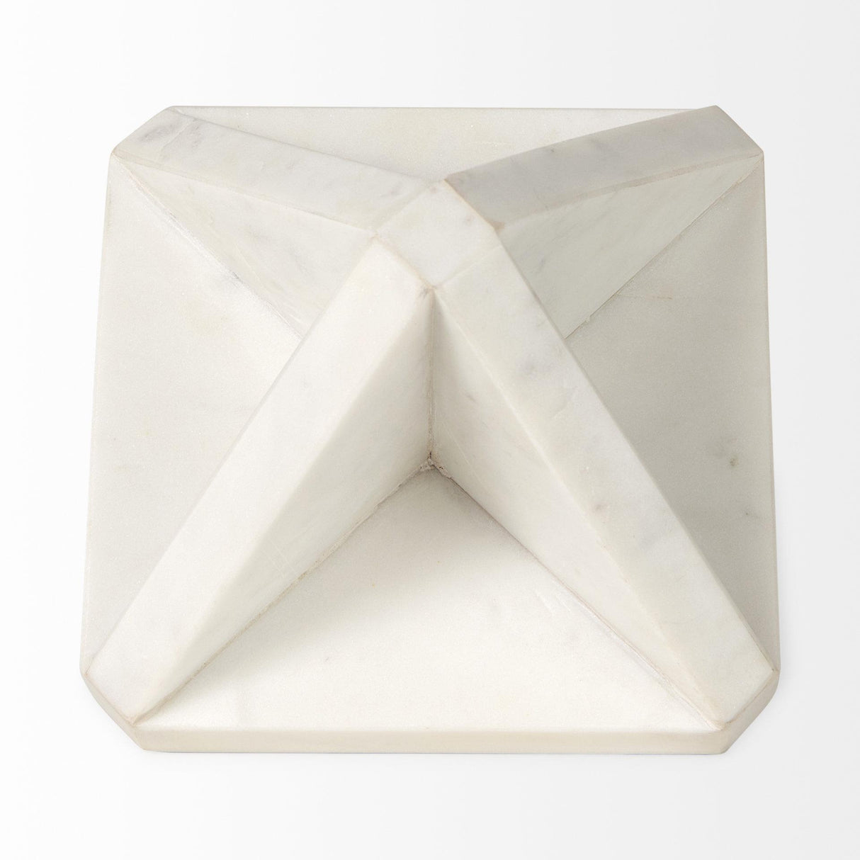 Mercana Sophia 5.5 L x 5.5 W x 8.5 H White Marble Decor Stand