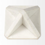 Mercana Sophia 5.5 L x 5.5 W x 8.5 H White Marble Decor Stand