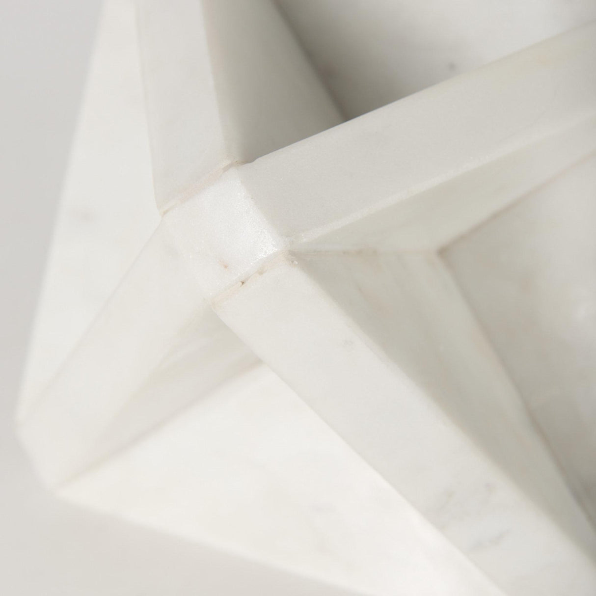 Mercana Sophia 5.5 L x 5.5 W x 8.5 H White Marble Decor Stand