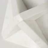 Mercana Sophia 5.5 L x 5.5 W x 8.5 H White Marble Decor Stand
