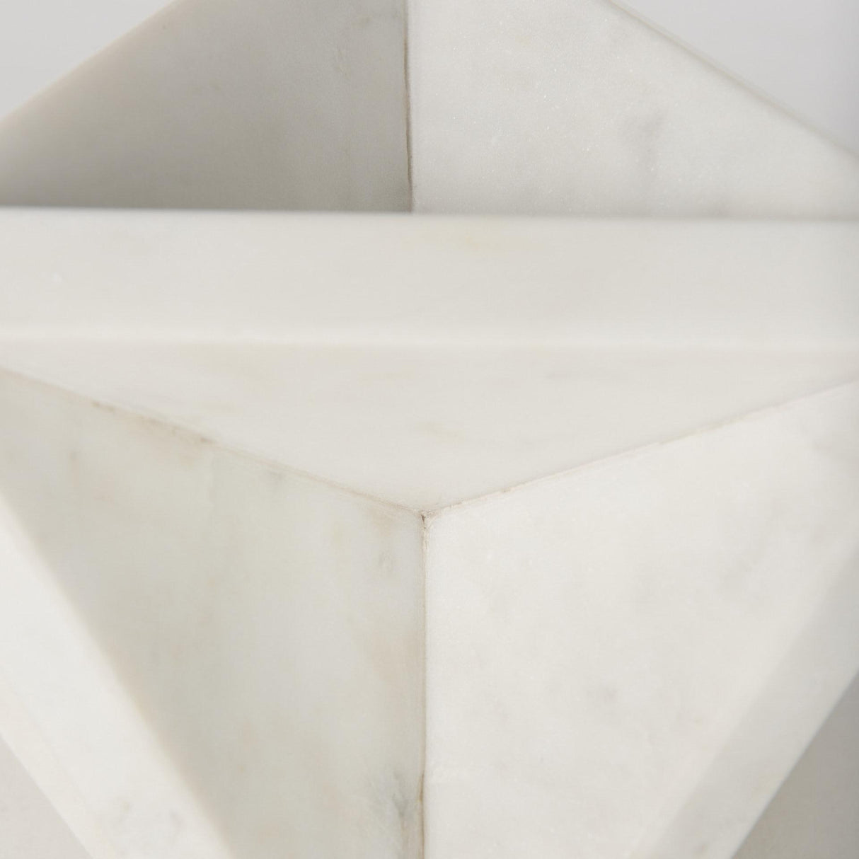 Mercana Sophia 5.5 L x 5.5 W x 8.5 H White Marble Decor Stand