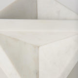 Mercana Sophia 5.5 L x 5.5 W x 8.5 H White Marble Decor Stand