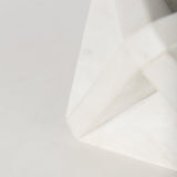 Mercana Sophia 5.5 L x 5.5 W x 8.5 H White Marble Decor Stand