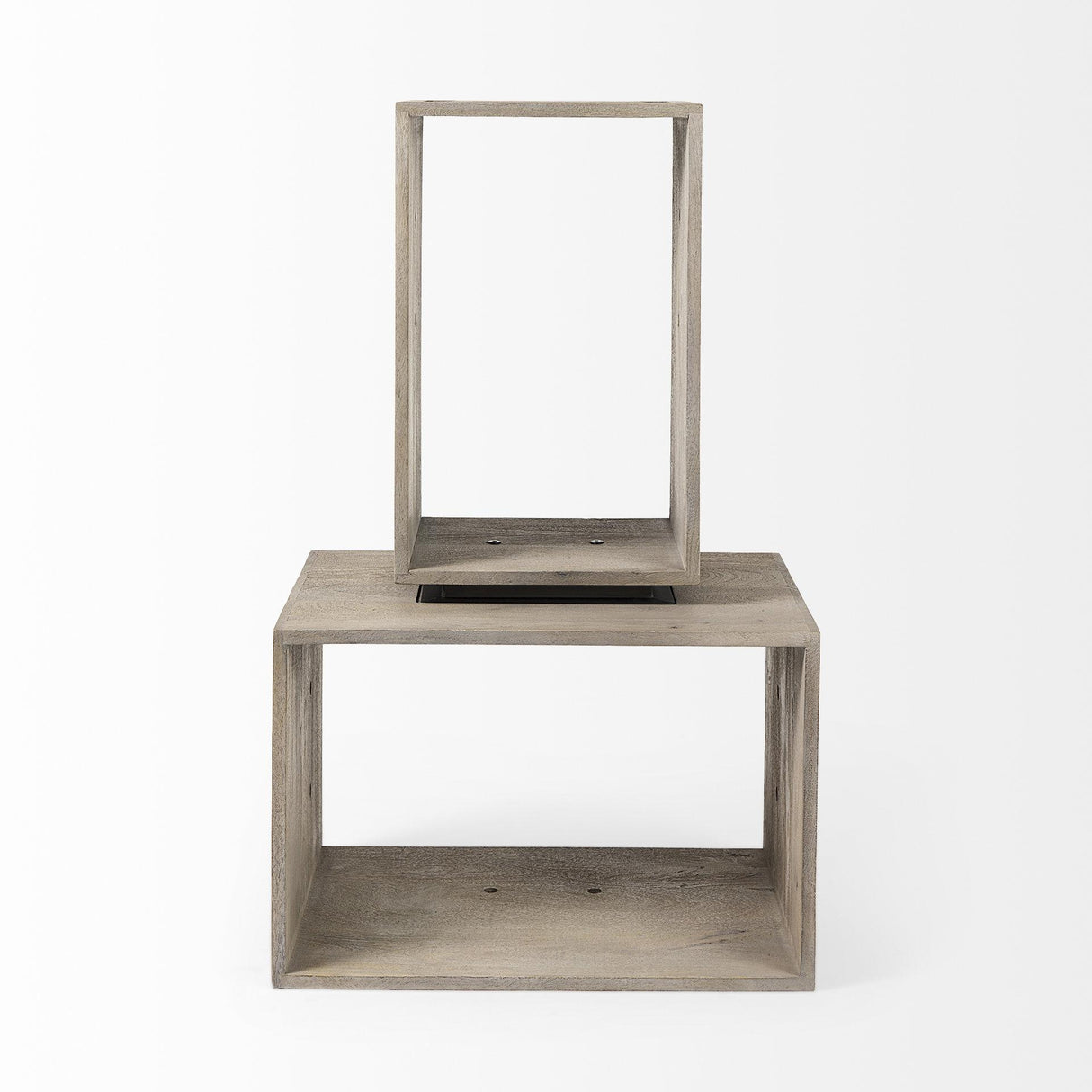 Mercana Simul (Set of 2) Light Brown Wood Modular Shelving Unit