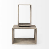 Mercana Simul (Set of 2) Light Brown Wood Modular Shelving Unit